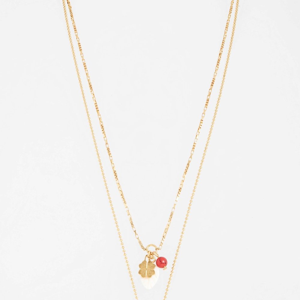 NEW Madewell Engraved Locket Set of 2 Necklace - Picture 4 of 6